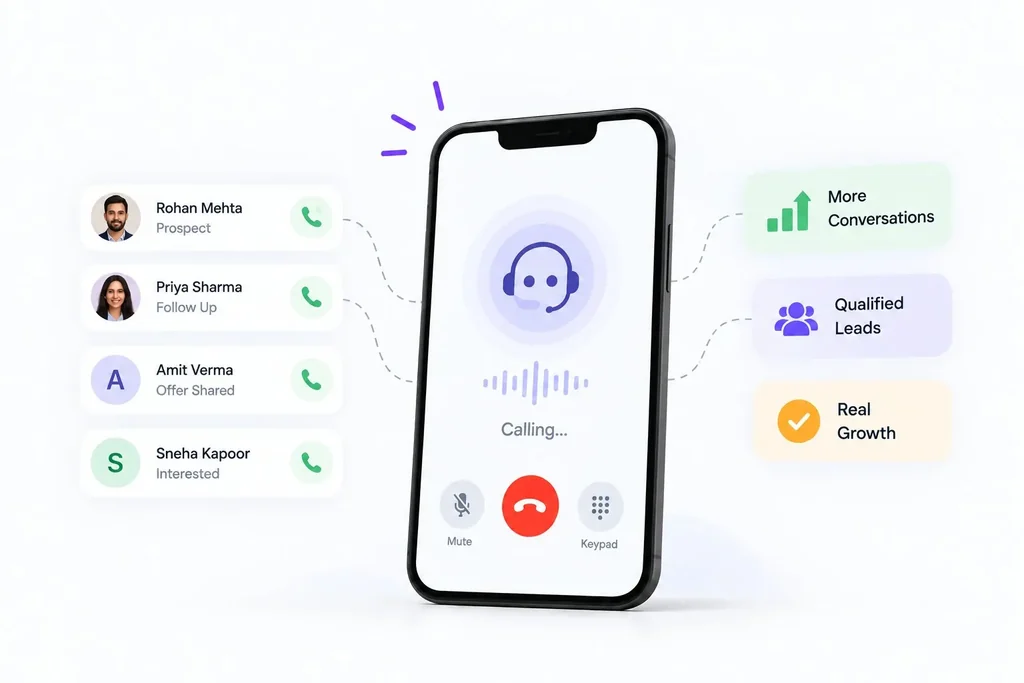AI agent calling a list of prospects and marking them interested